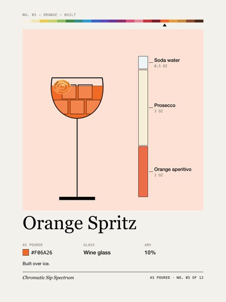 Orange Spritz · T-shirt, Chromatic Sip Spectrum