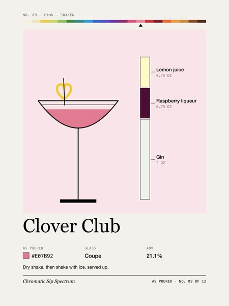 Clover Club · T-shirt, Chromatic Sip Spectrum