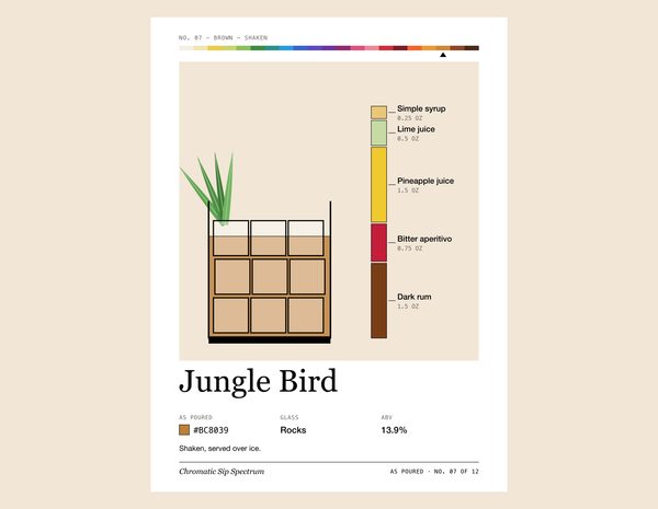 Jungle Bird · Laptop sleeve, Chromatic Sip Spectrum
