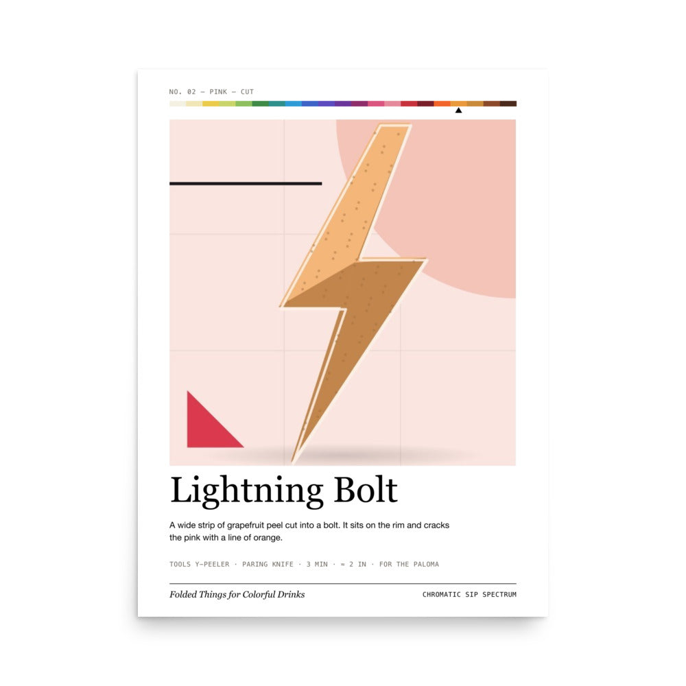 Printful mockup: Lightning Bolt · Large poster