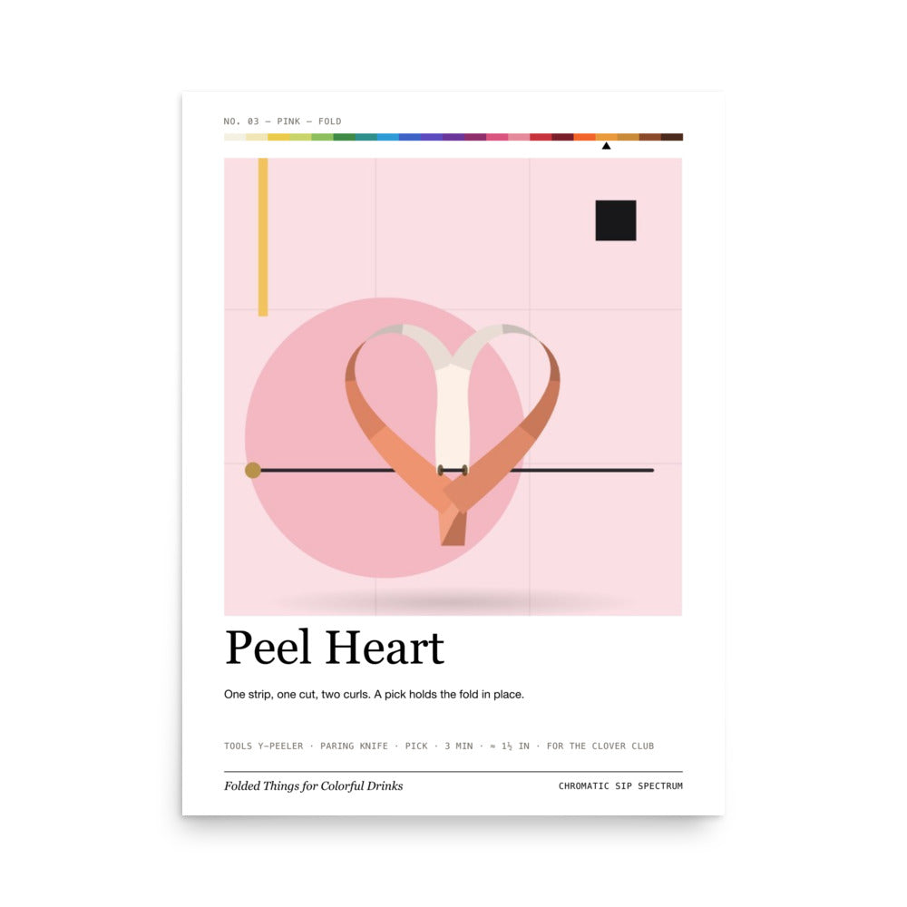 Printful mockup: Peel Heart · Large poster