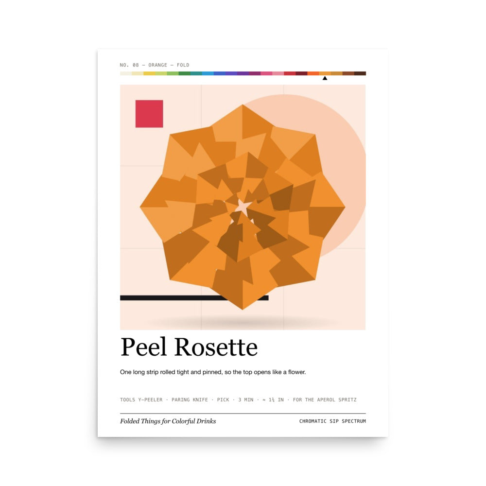 Printful mockup: Peel Rosette · Large poster