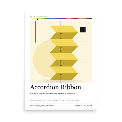Printful mockup: Accordion Ribbon · Large poster