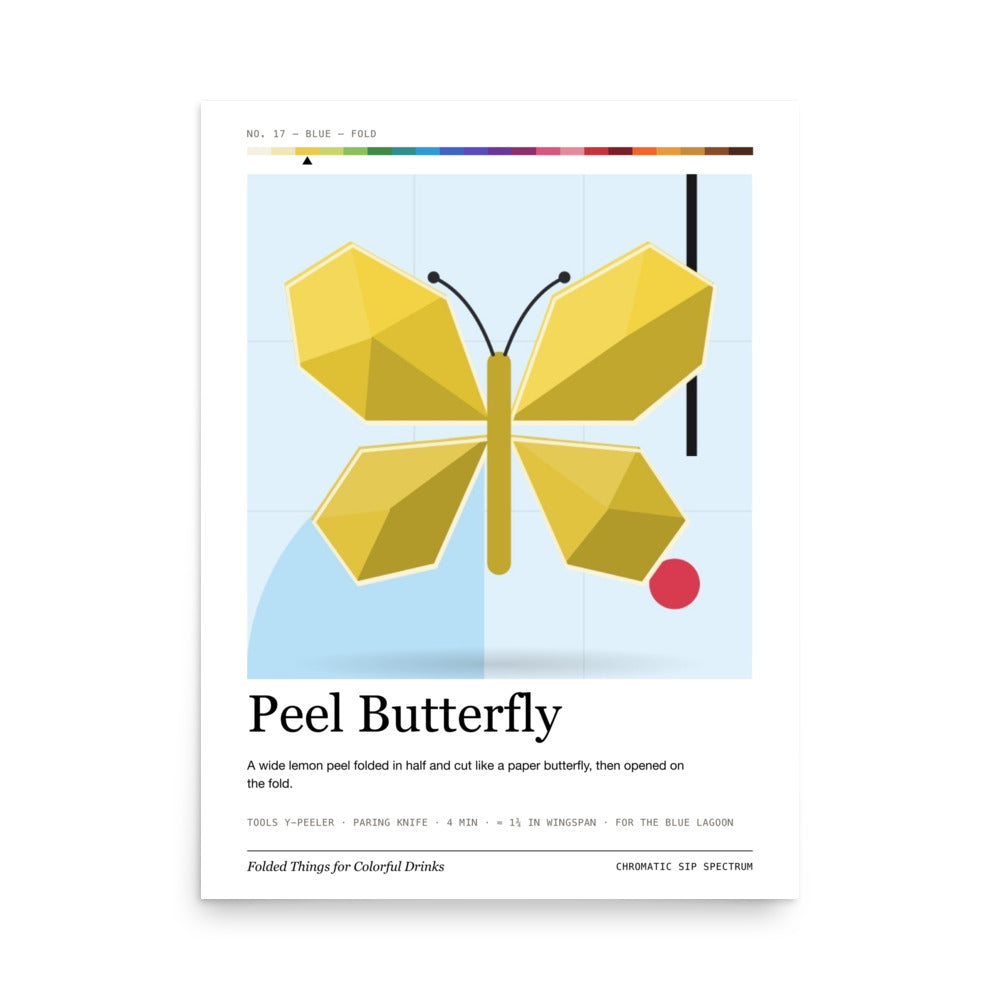 Printful mockup: Peel Butterfly · Large poster