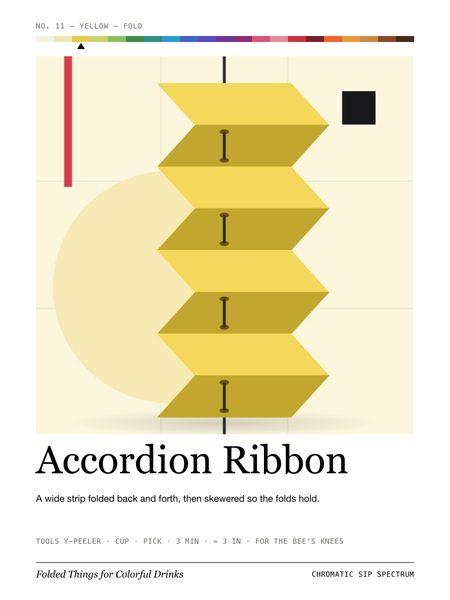 Accordion Ribbon · Large poster, Chromatic Sip Spectrum