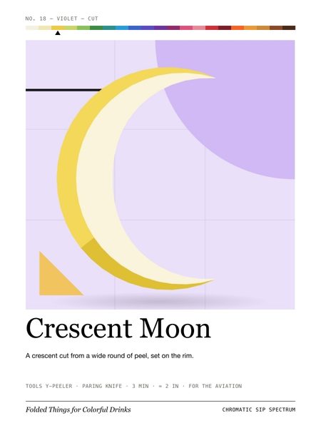 Crescent Moon · Large poster, Chromatic Sip Spectrum
