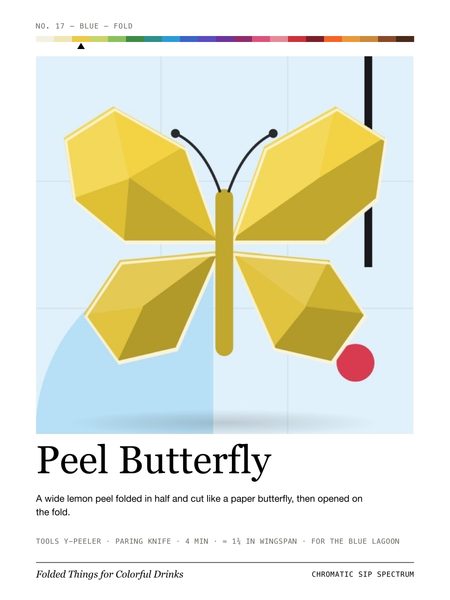 Peel Butterfly · Large poster, Chromatic Sip Spectrum