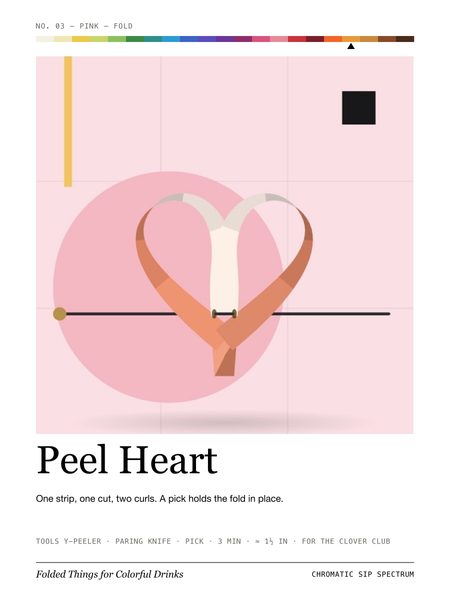 Peel Heart · Large poster, Chromatic Sip Spectrum