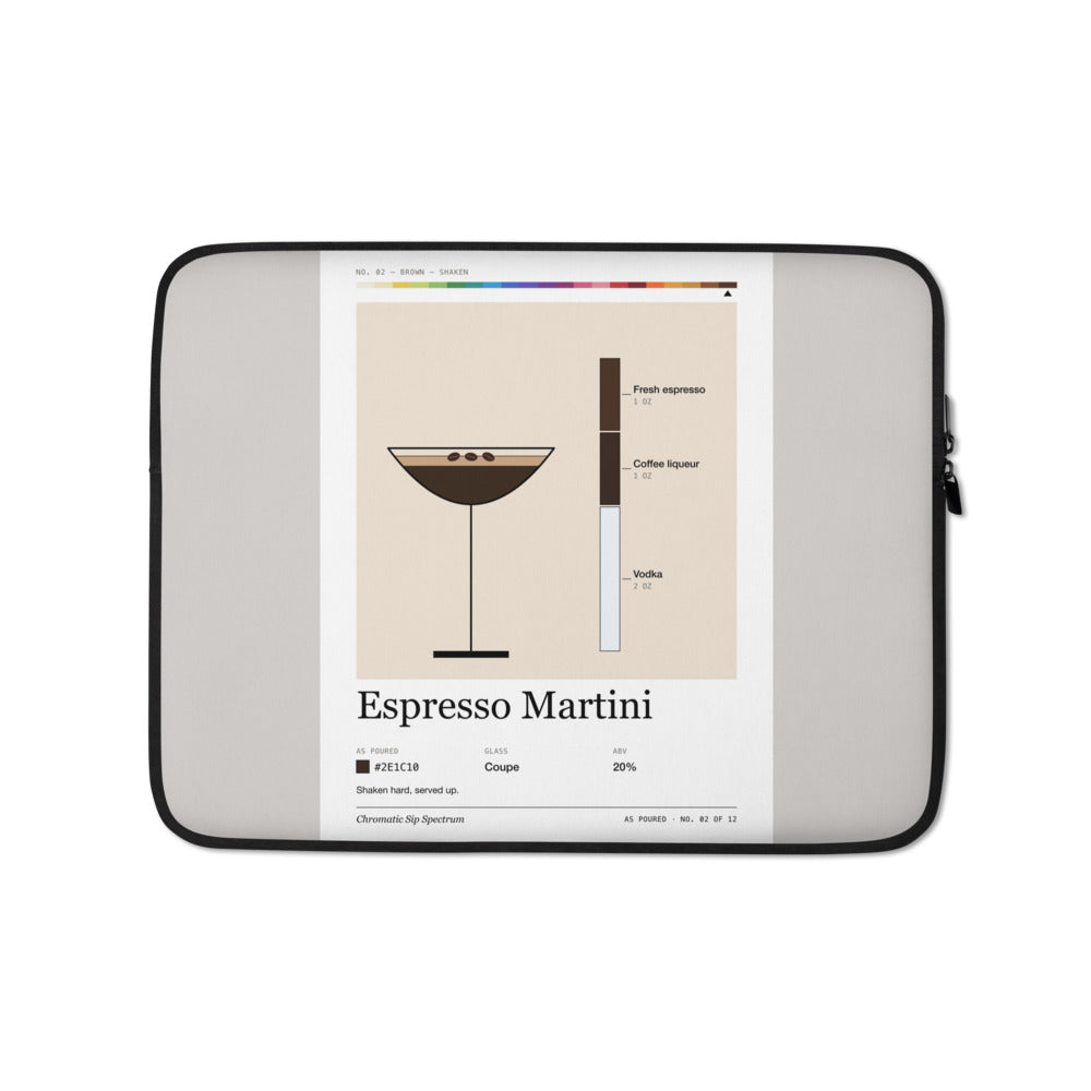 Printful mockup: Espresso Martini · Laptop sleeve