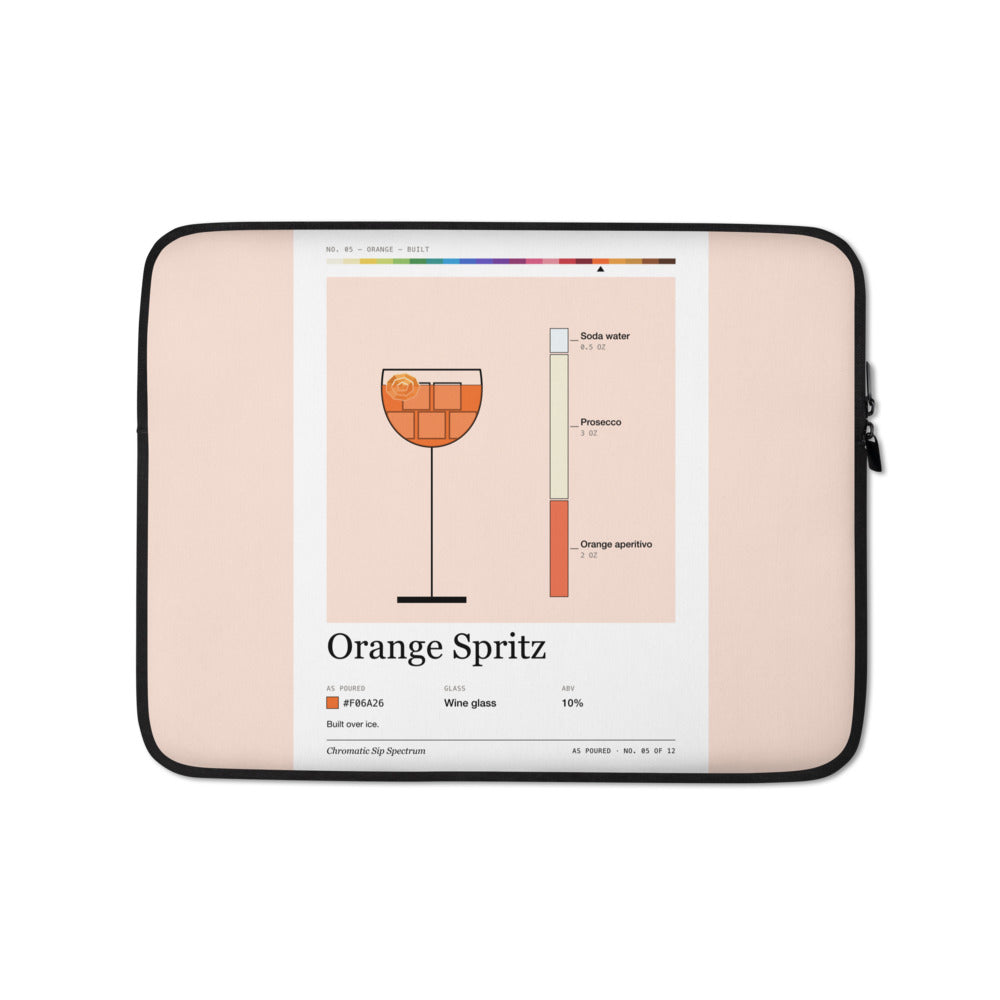 Printful mockup: Orange Spritz · Laptop sleeve