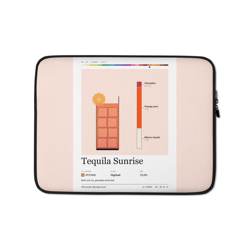 Printful mockup: Tequila Sunrise · Laptop sleeve