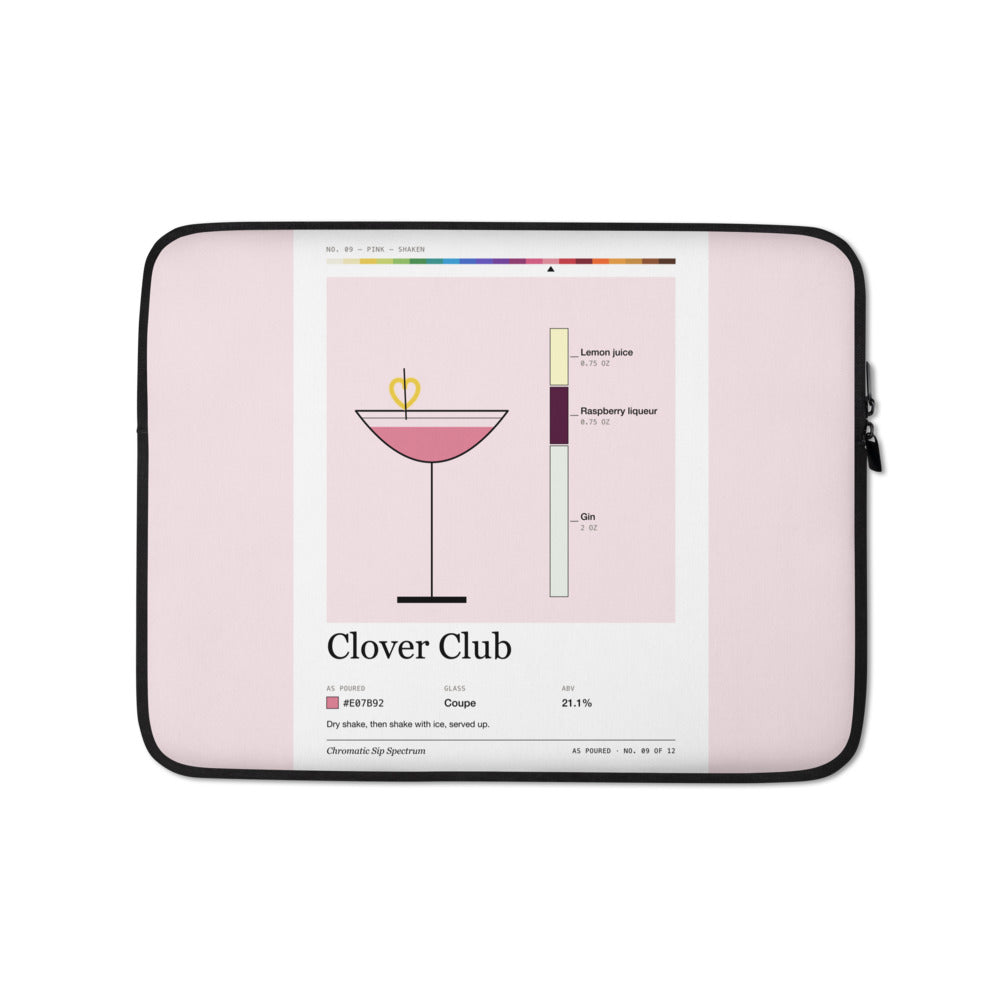 Printful mockup: Clover Club · Laptop sleeve