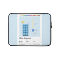 Printful mockup: Blue Lagoon · Laptop sleeve