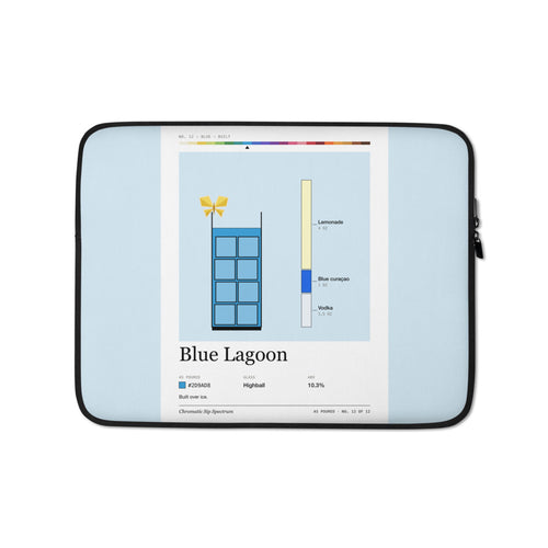 Printful mockup: Blue Lagoon · Laptop sleeve