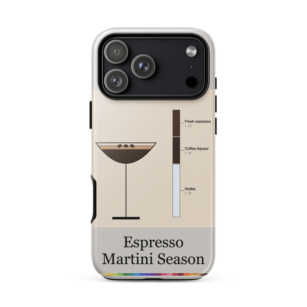 Printful mockup: Espresso Martini Season · Phone case