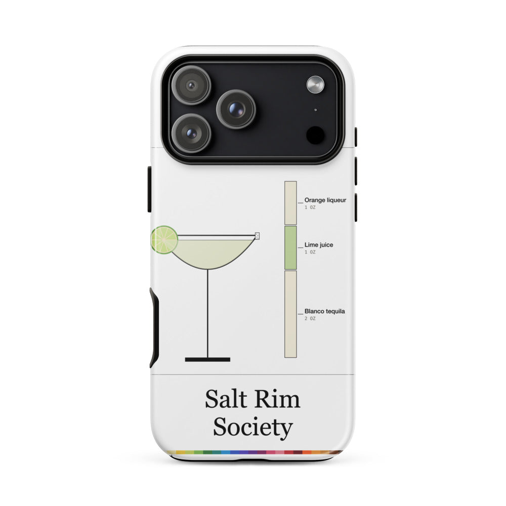 Printful mockup: Salt Rim Society · Phone case