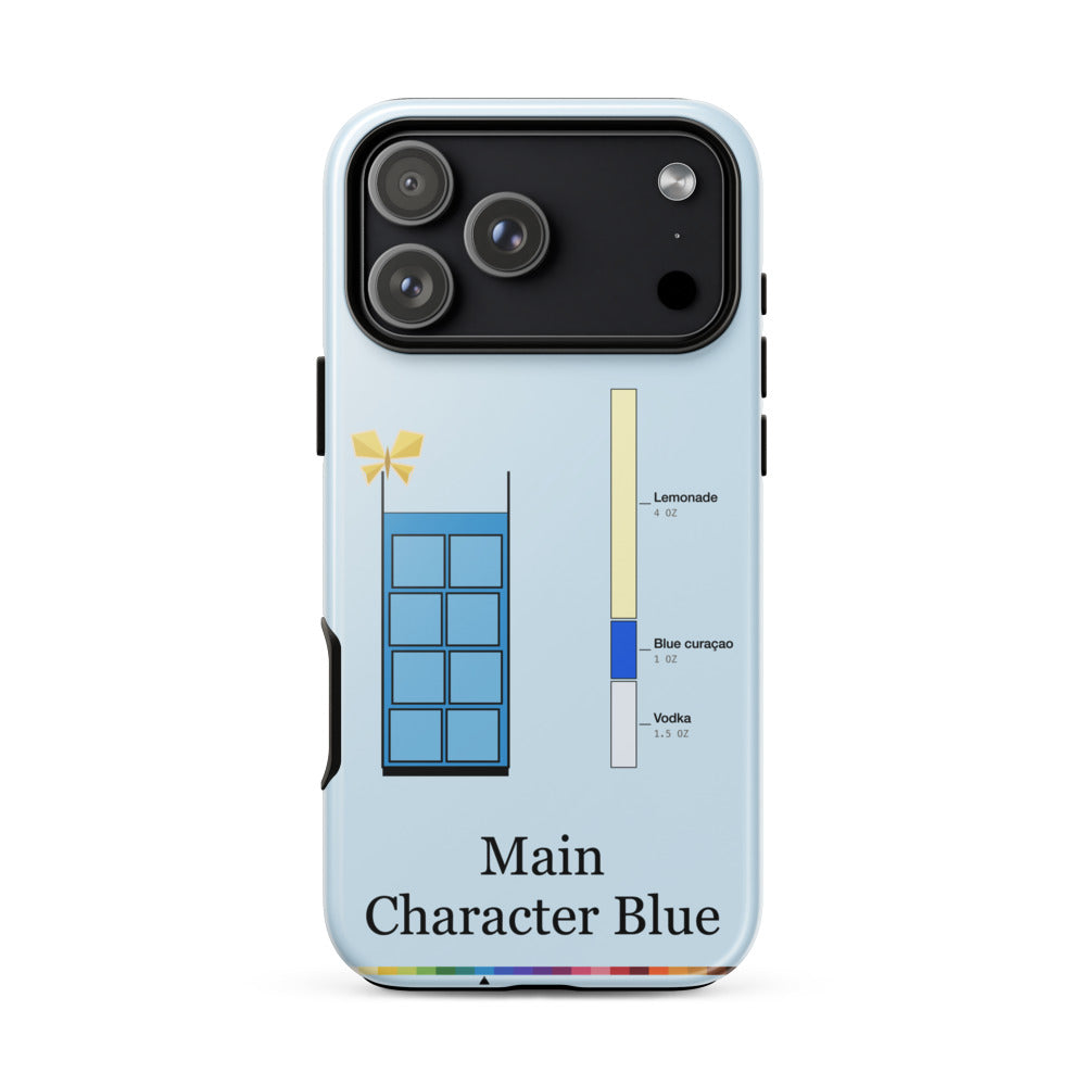 Printful mockup: Main Character Blue · Phone case