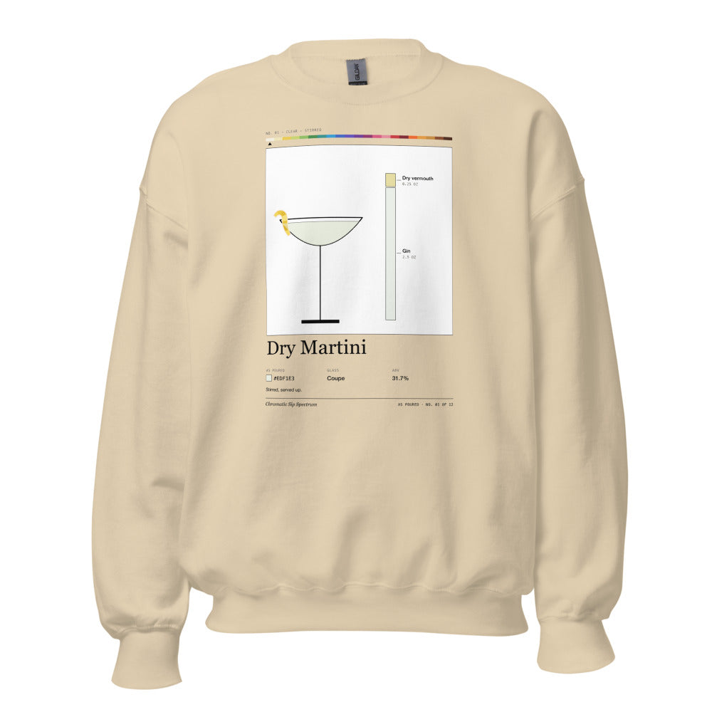 Printful mockup: Dry Martini · Crewneck sweatshirt