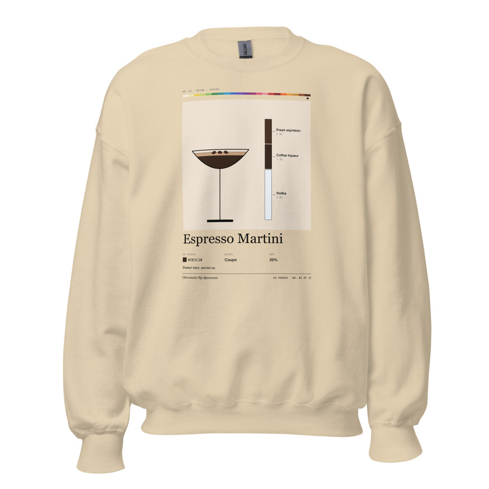 Printful mockup: Espresso Martini · Crewneck sweatshirt