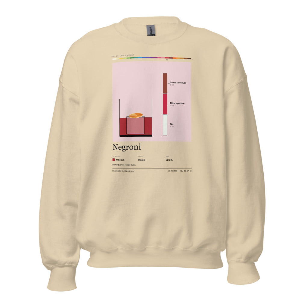 Printful mockup: Negroni · Crewneck sweatshirt