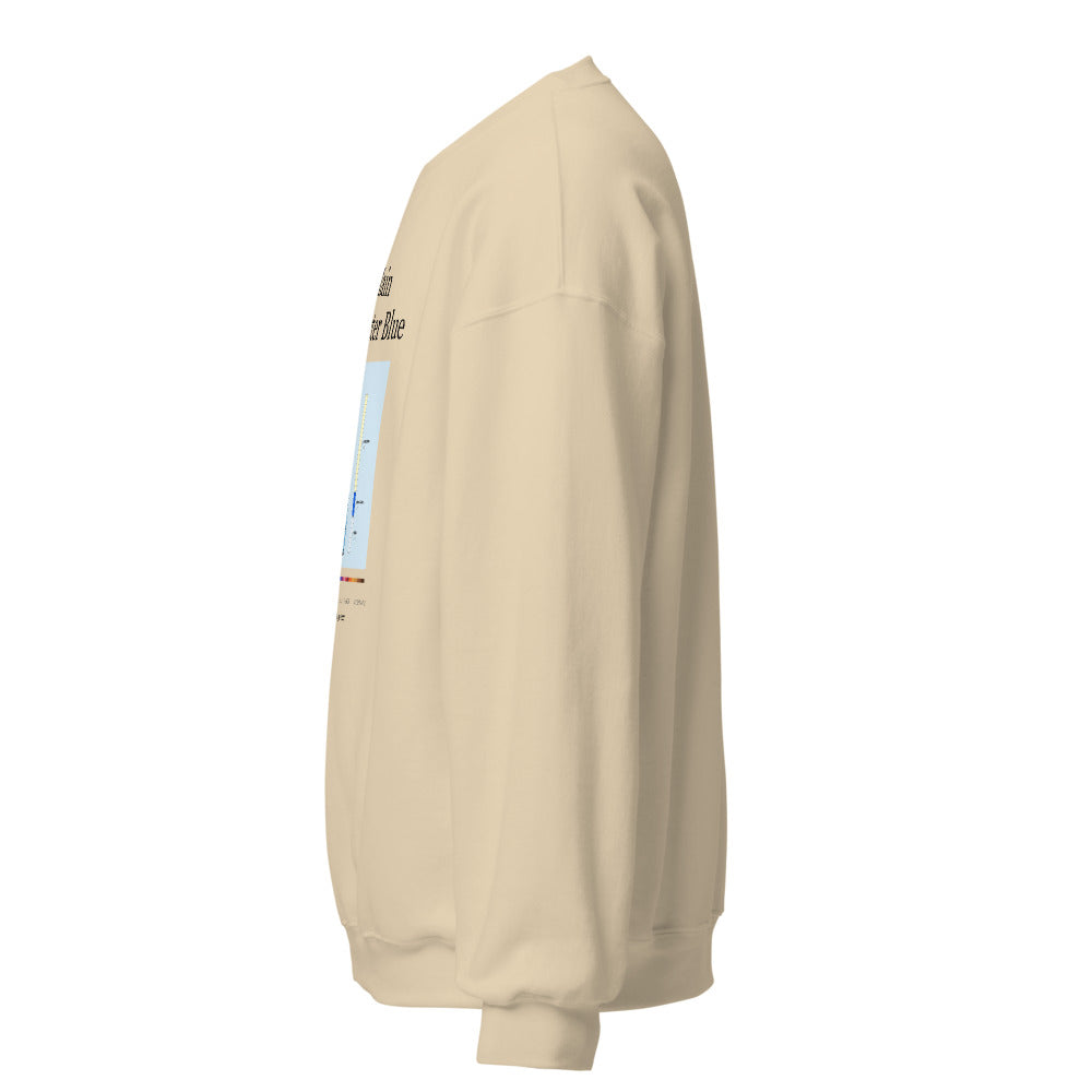Printful mockup: Main Character Blue · Crewneck sweatshirt (3)