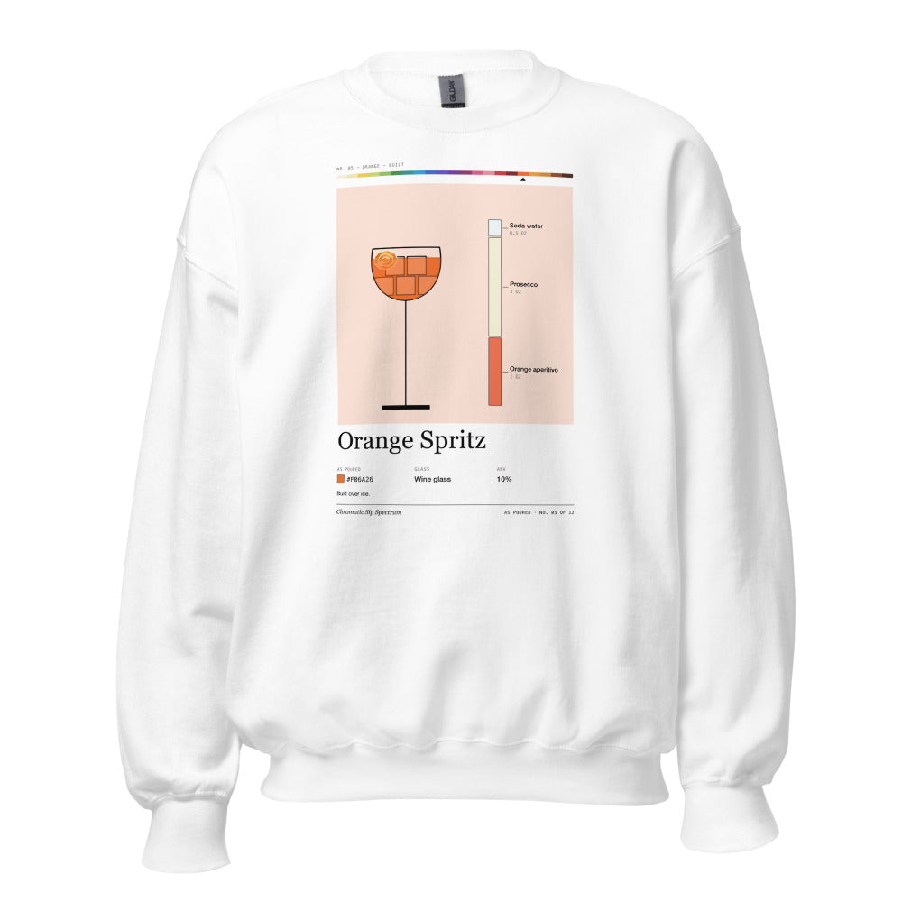 Printful mockup: Orange Spritz · Crewneck sweatshirt (4)