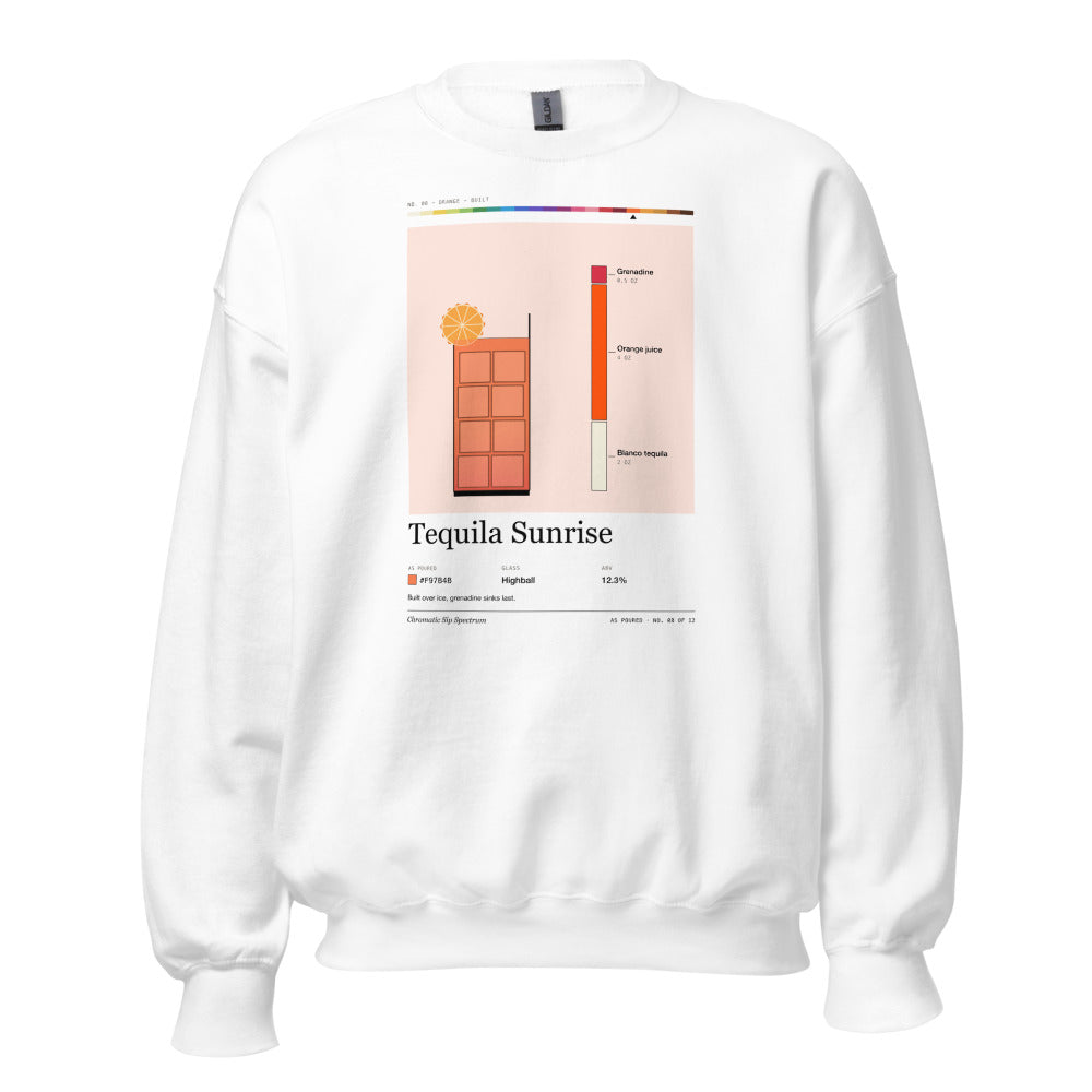 Printful mockup: Tequila Sunrise · Crewneck sweatshirt (4)