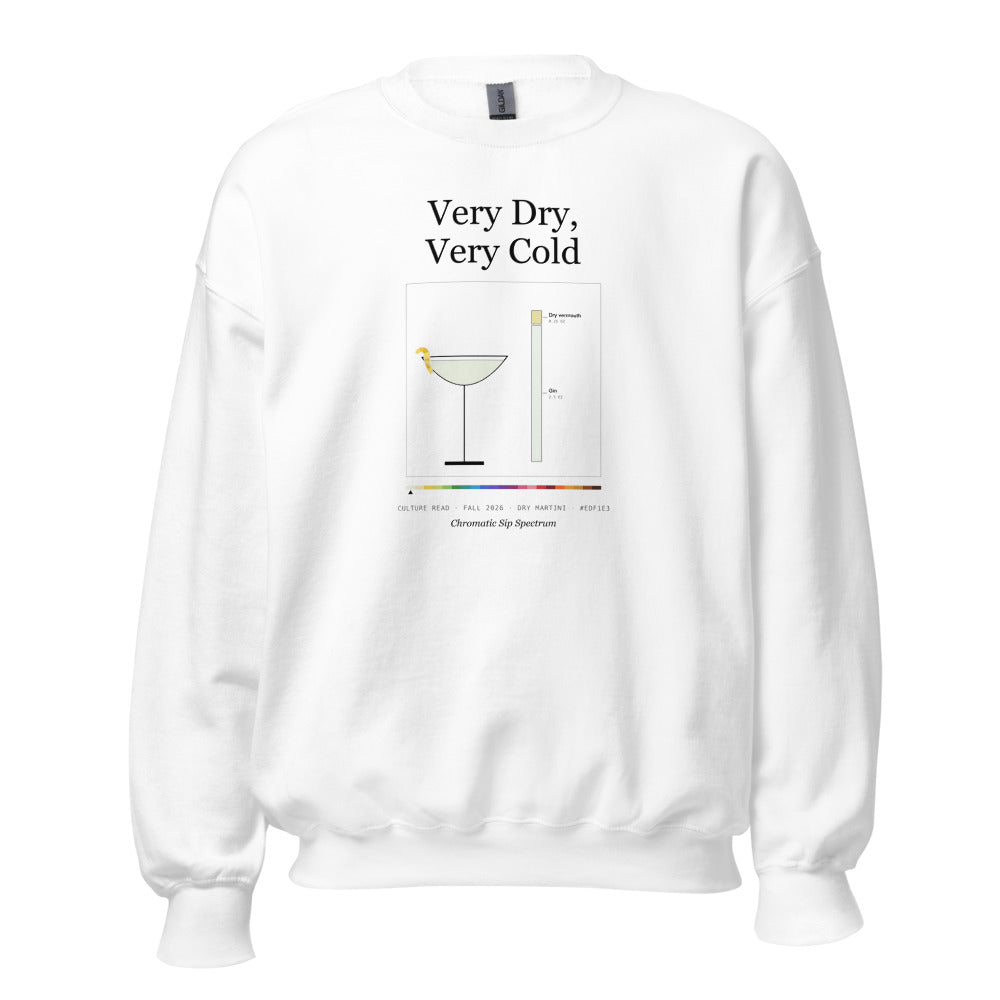 Printful mockup: Very Dry, Very Cold · Crewneck sweatshirt (4)