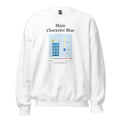 Printful mockup: Main Character Blue · Crewneck sweatshirt (4)