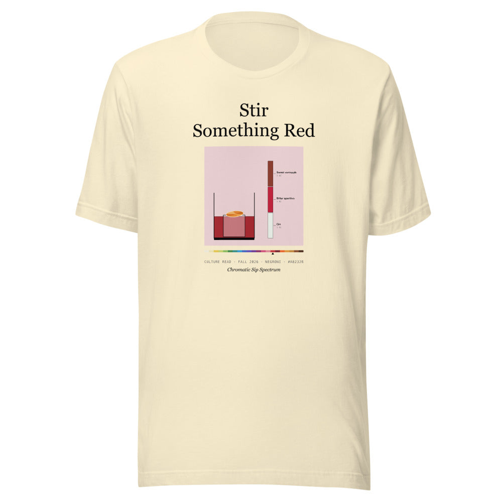 Printful mockup: Stir Something Red · T-shirt