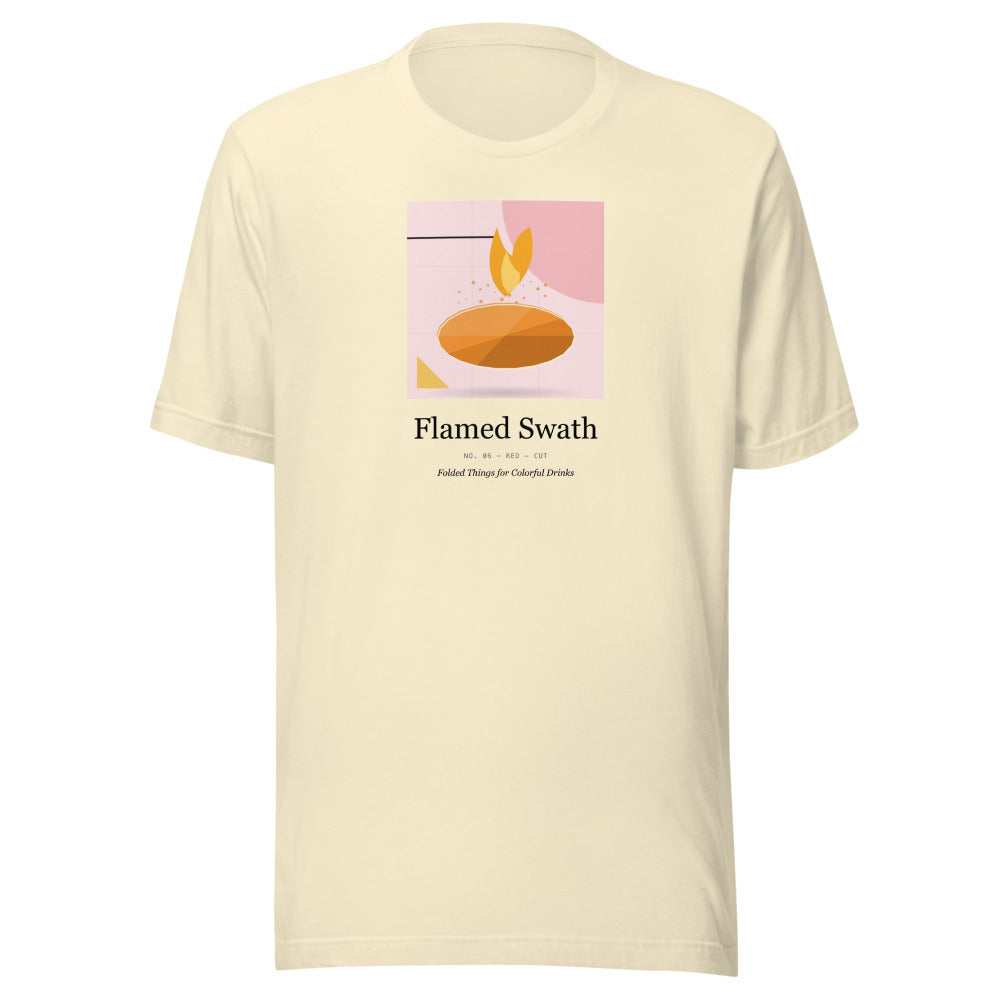 Printful mockup: Flamed Swath · T-shirt