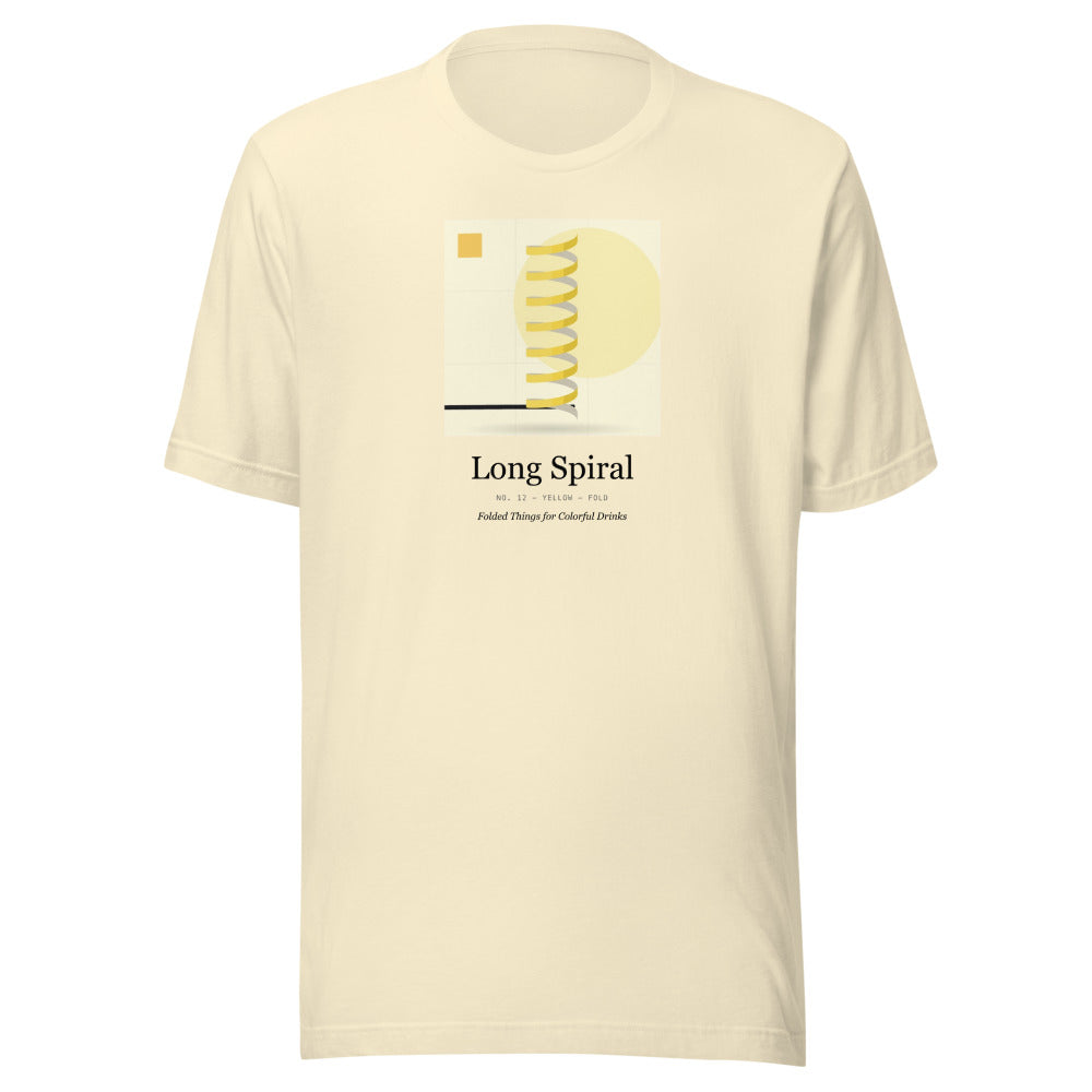 Printful mockup: Long Spiral · T-shirt