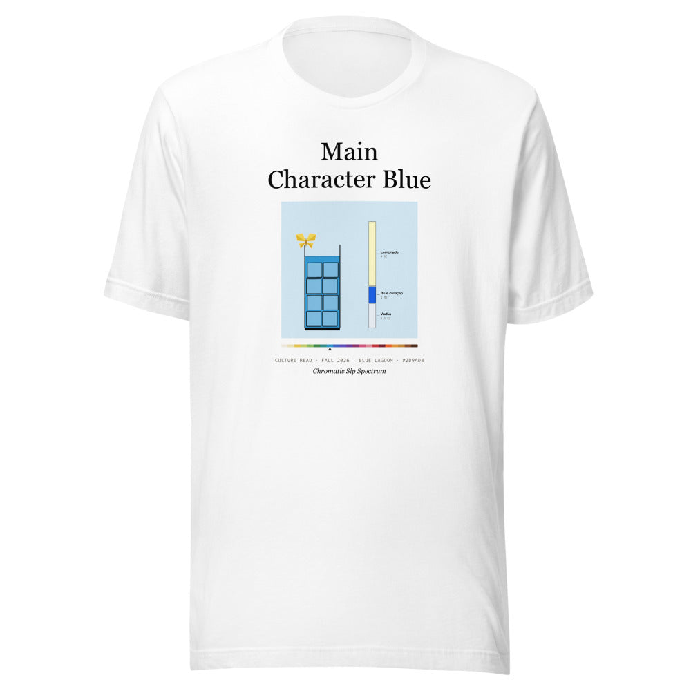 Printful mockup: Main Character Blue · T-shirt (4)