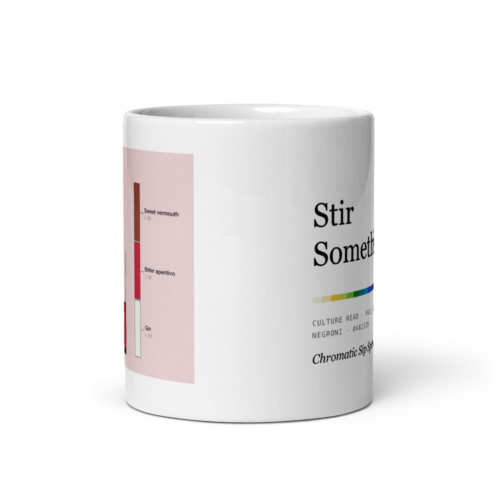 Printful mockup: Stir Something Red · Mug (3)