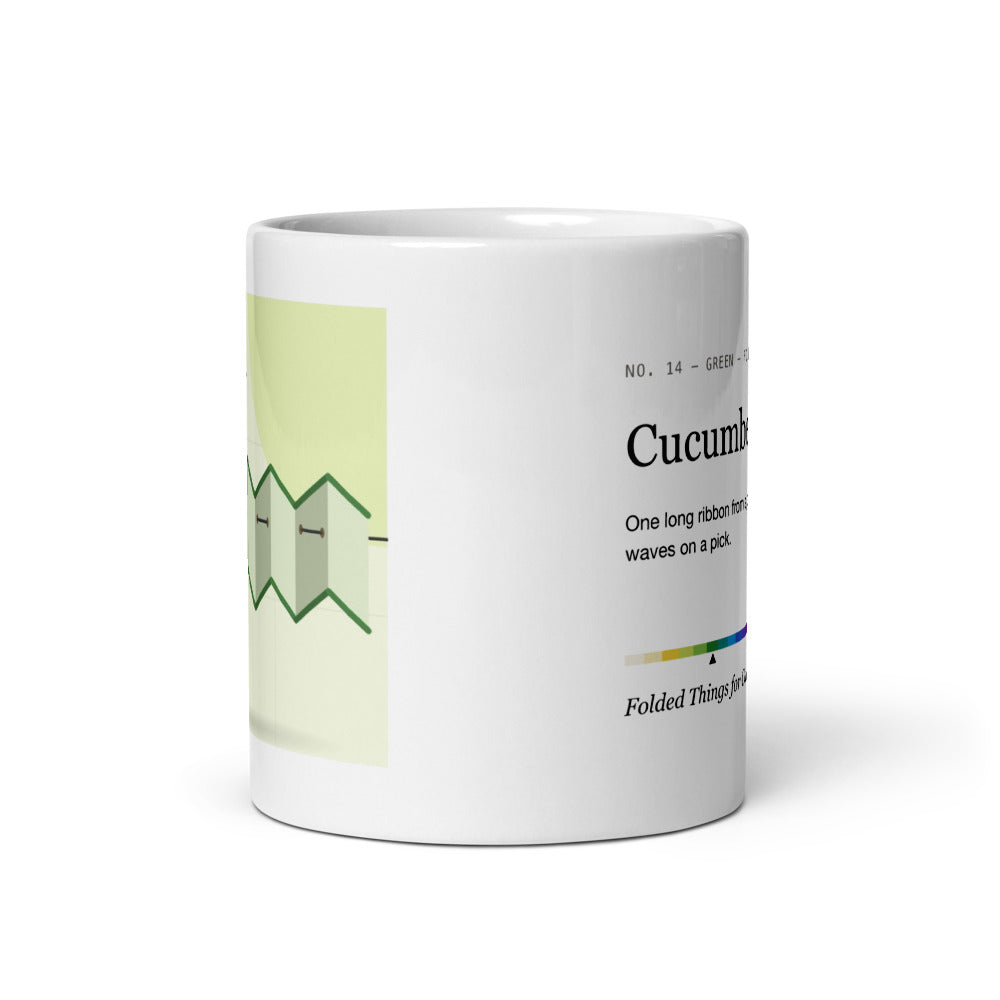 Printful mockup: Cucumber Ribbon · Mug (3)