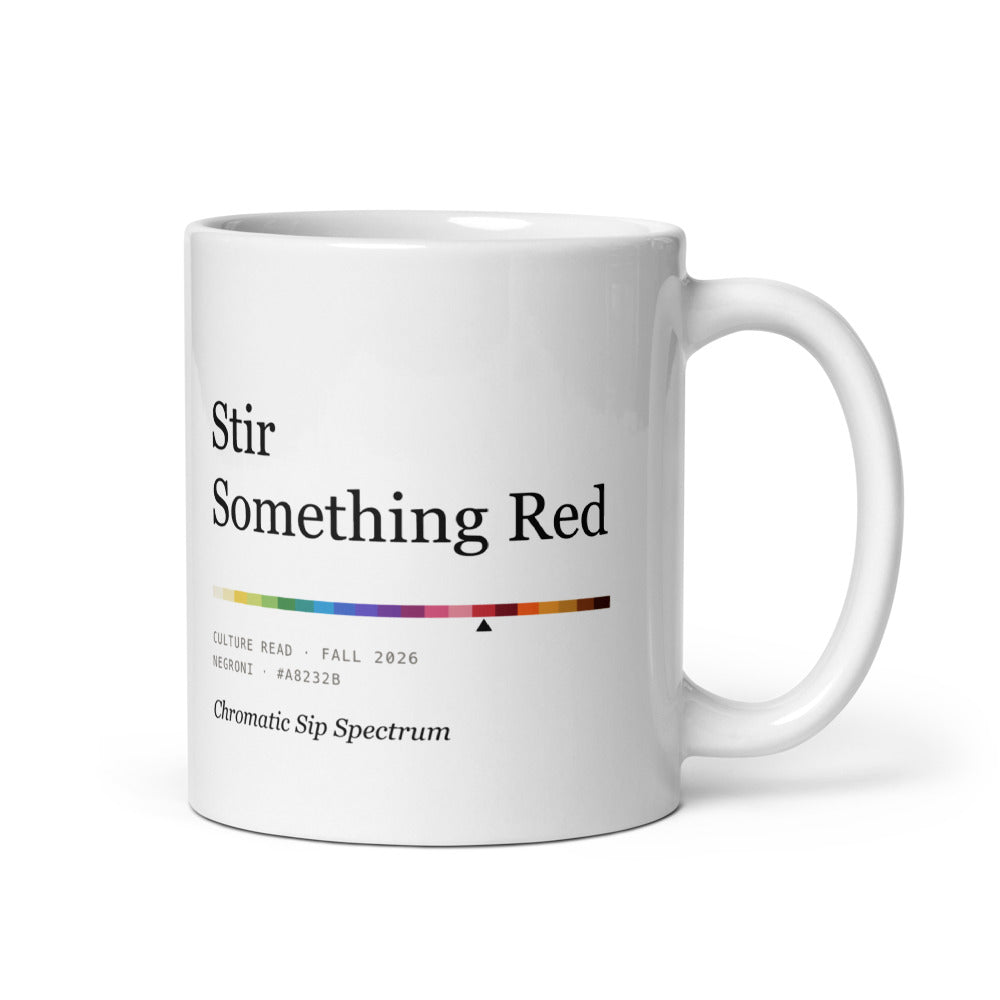 Printful mockup: Stir Something Red · Mug