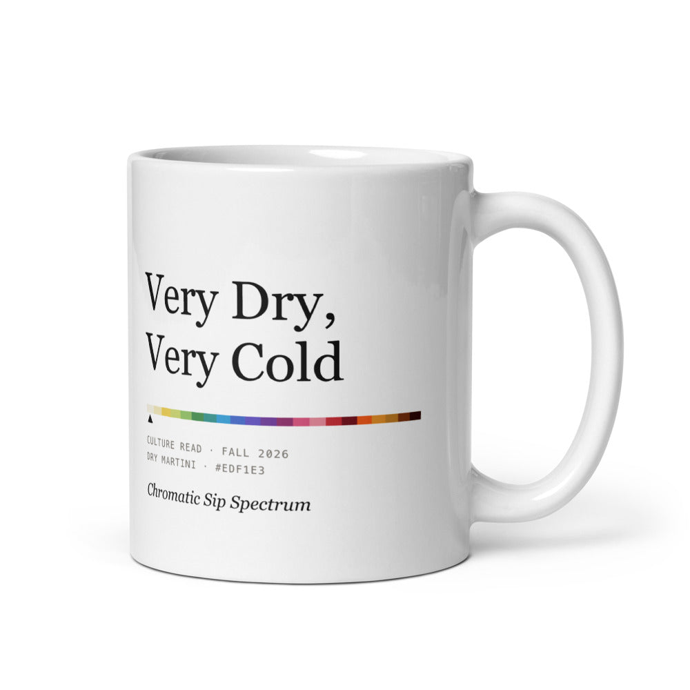 Printful mockup: Very Dry, Very Cold · Mug