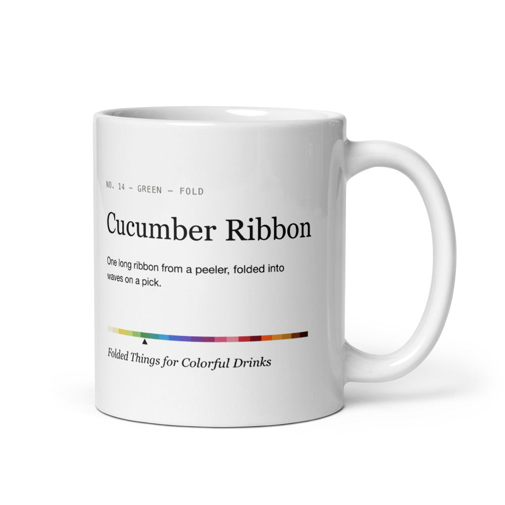 Printful mockup: Cucumber Ribbon · Mug