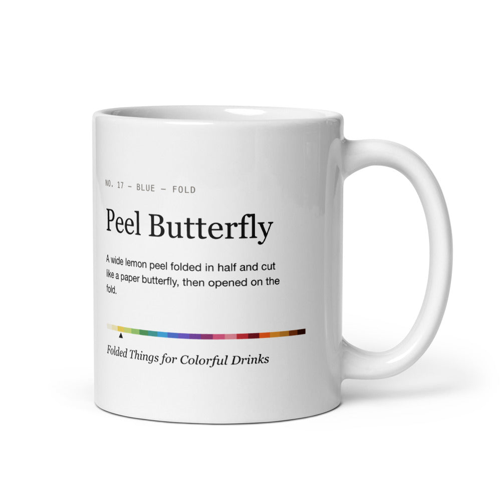 Printful mockup: Peel Butterfly · Mug